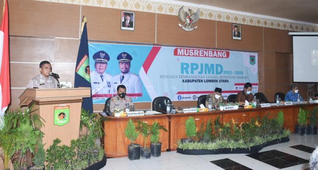 Bupati Lombok Utara Buka Musrenbang RPJMD 2021-2026 
